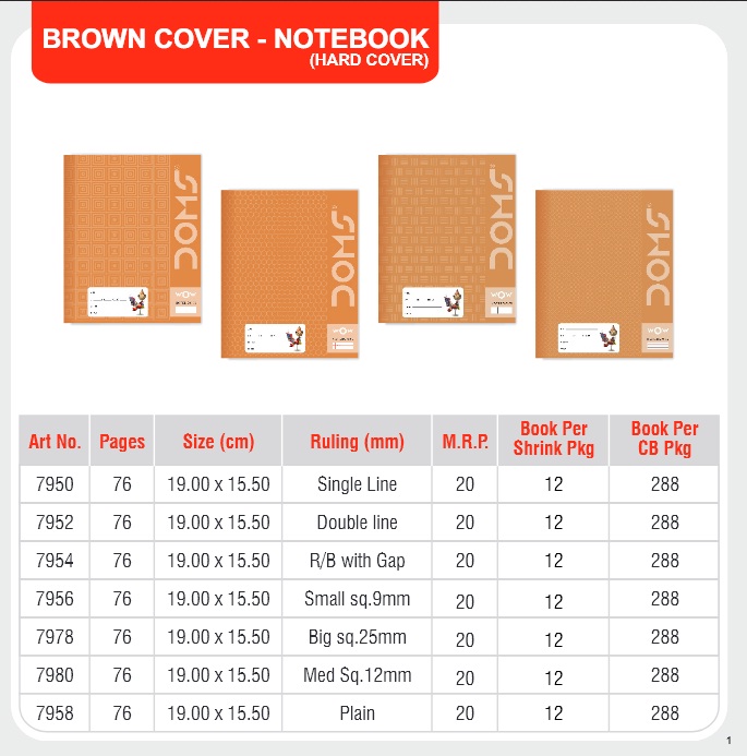 BROWN COVER NOTE BOOK